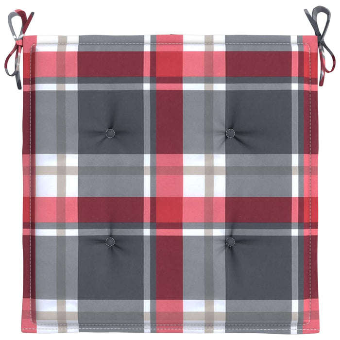 Perne de scaun carouri roșii, 2 buc., 50x50x4 cm, textil Oxford WALTI