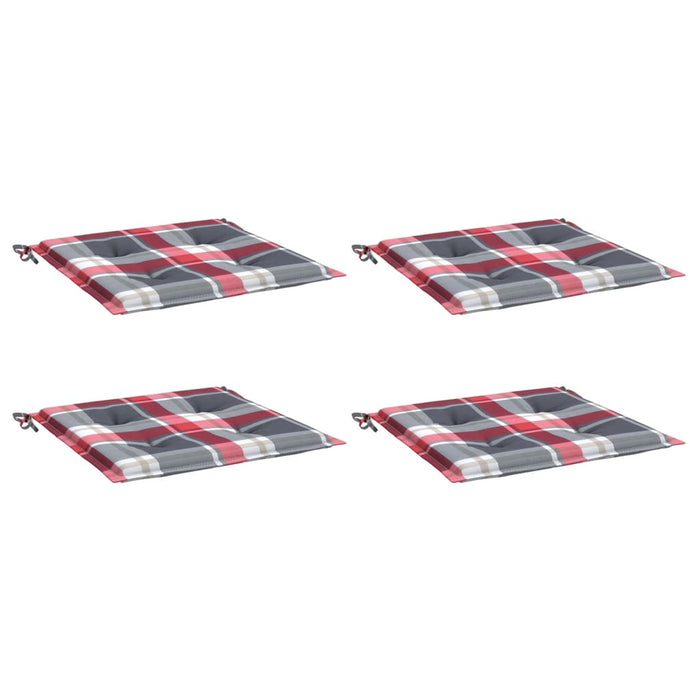 Perne de scaun carouri roșii, 4 buc., 50x50x4 cm, textil Oxford WALTI