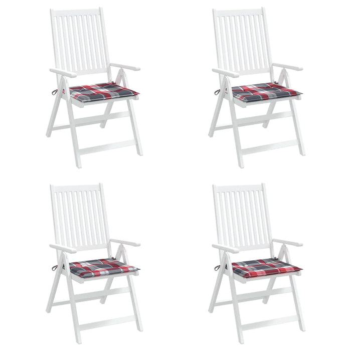 Perne de scaun carouri roșii, 4 buc., 50x50x4 cm, textil Oxford WALTI