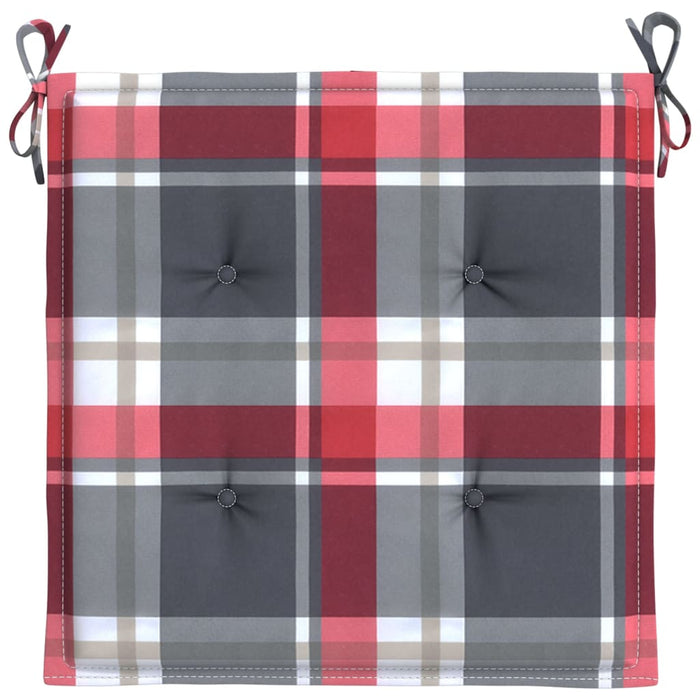 Perne de scaun carouri roșii, 4 buc., 50x50x4 cm, textil Oxford WALTI