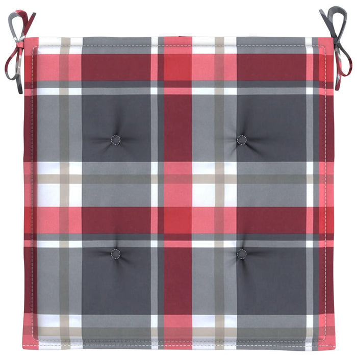 Perne de scaun carouri roșii, 6 buc., 50x50x4 cm, textil Oxford WALTI