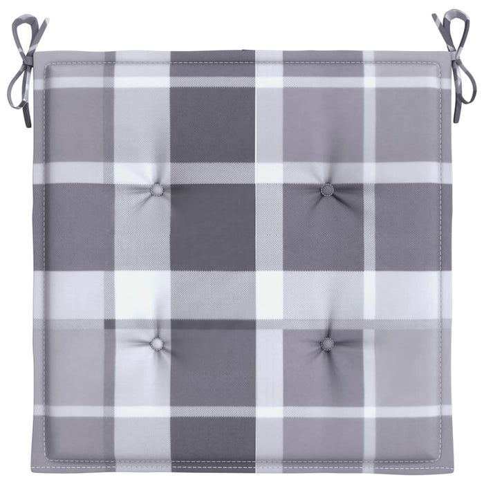 Perne de scaun, carouri gri, 4 buc., 50x50x4 cm, textil Oxford WALTI