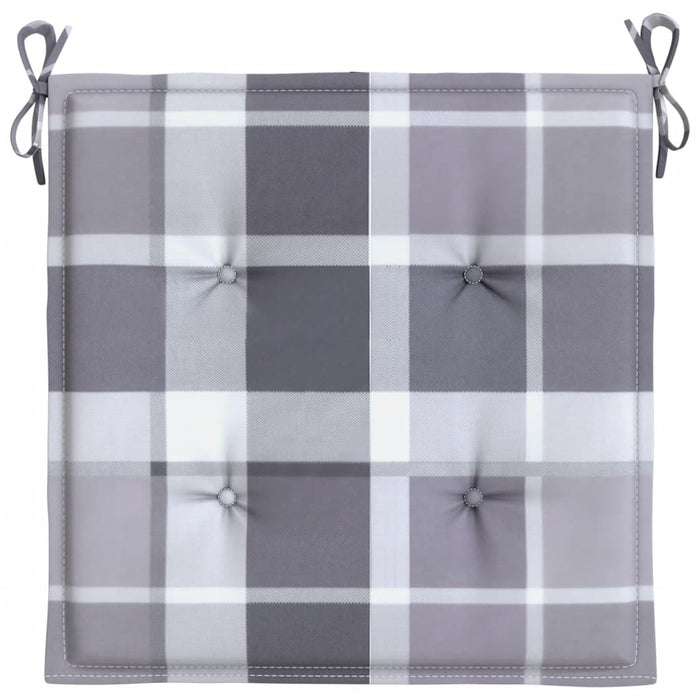 Perne de scaun, carouri gri, 6 buc., 50x50x4 cm, textil Oxford WALTI