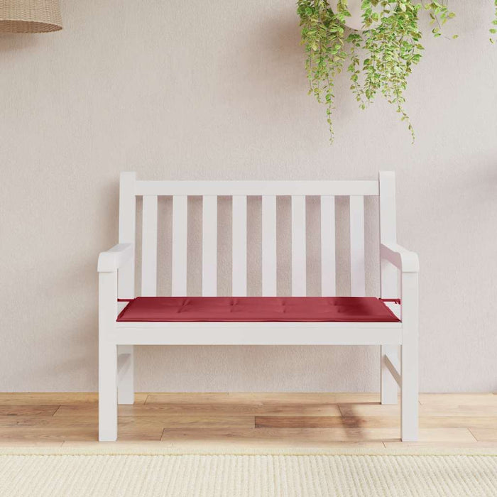 Pernă de bancă de grădină, roșu, 100x50x4 cm, textil oxford WALTI