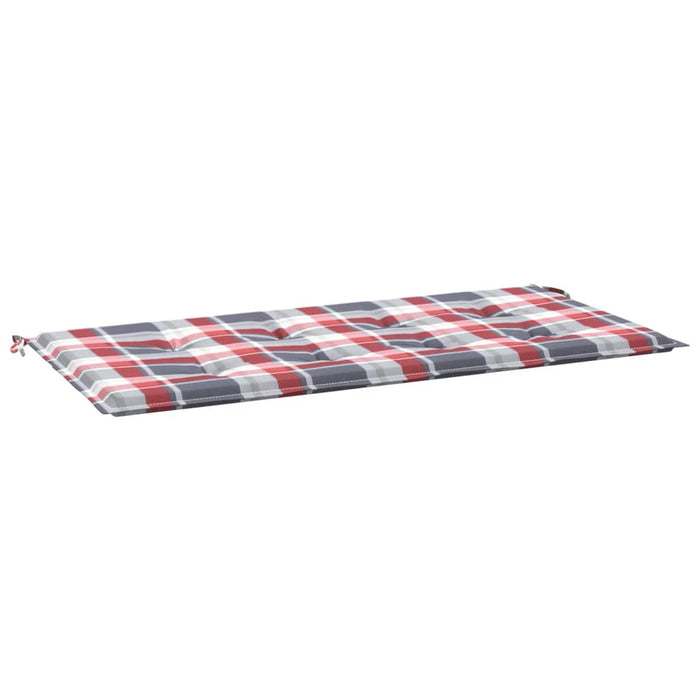 Pernă bancă de grădină, roșu carouri, 100x50x3cm, textil Oxford - WALTI WALTI