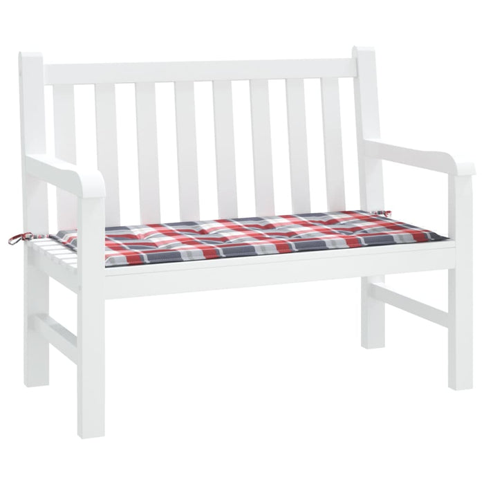 Pernă bancă de grădină, roșu carouri, 100x50x3cm, textil Oxford - WALTI WALTI