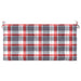 Pernă bancă de grădină, roșu carouri, 100x50x3cm, textil Oxford - WALTI WALTI