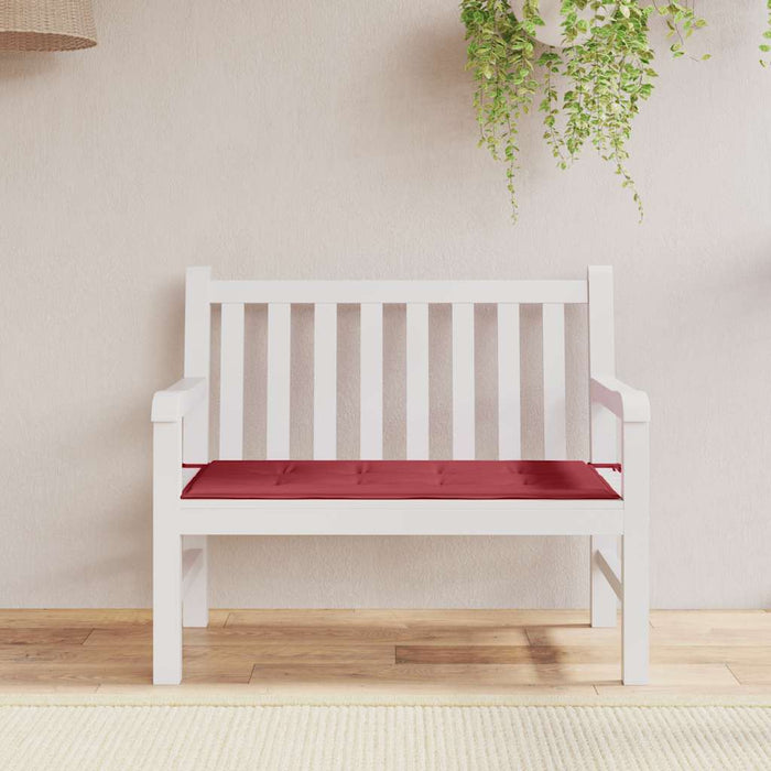 Pernă de bancă de grădină, roșu, 120x50x4 cm, textil oxford WALTI
