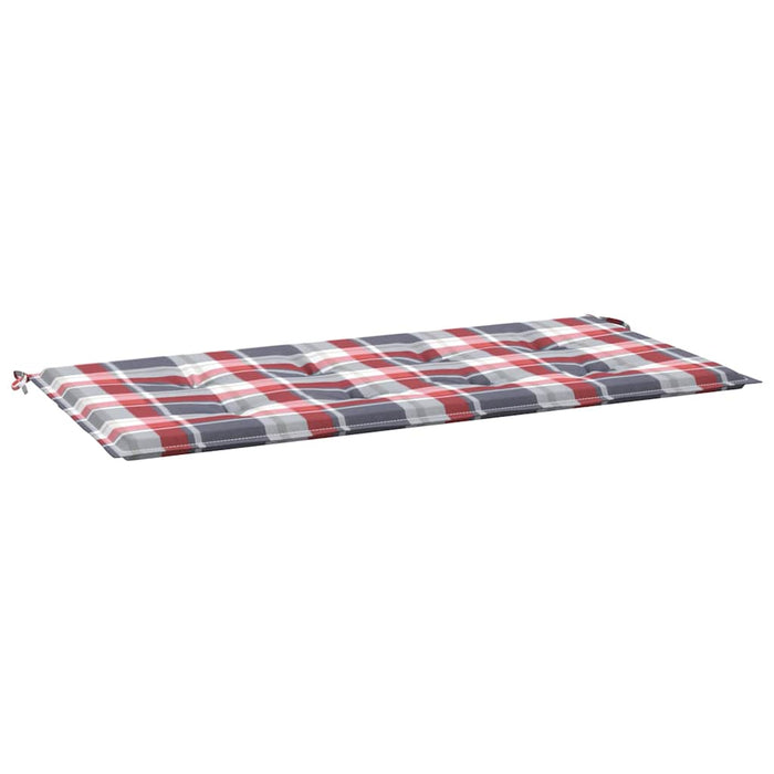 Pernă bancă de grădină, roșu carouri, 120x50x3cm, textil Oxford - WALTI WALTI