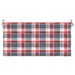 Pernă bancă de grădină, roșu carouri, 120x50x3cm, textil Oxford - WALTI WALTI