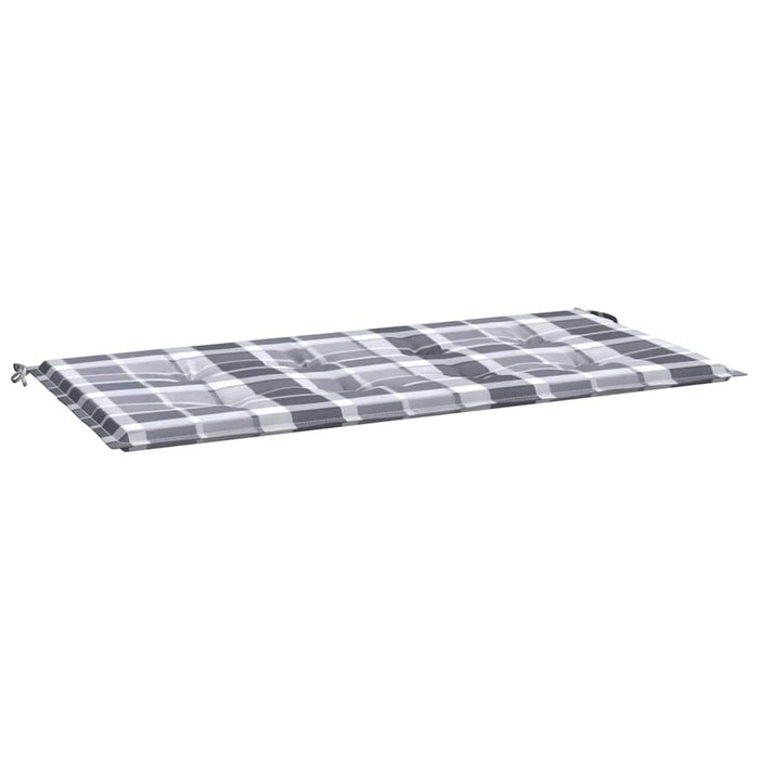 Pernă bancă de grădină, gri carouri, 120x50x4 cm, textil Oxford WALTI