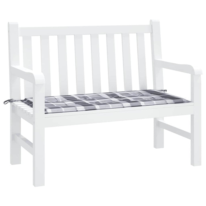 Pernă bancă de grădină, gri carouri, 120x50x4 cm, textil Oxford WALTI