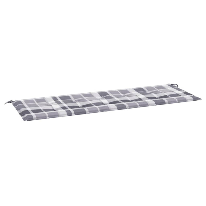 Pernă bancă de grădină, gri carouri, 150x50x4 cm, textil Oxford - WALTI WALTI