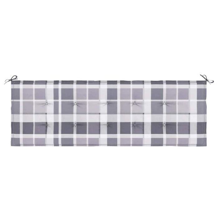 Pernă bancă de grădină, gri carouri, 150x50x4 cm, textil Oxford - WALTI WALTI