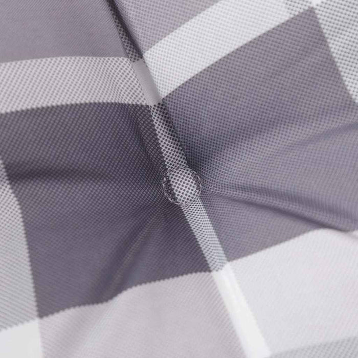 Pernă bancă de grădină, gri carouri, 150x50x4 cm, textil Oxford - WALTI WALTI