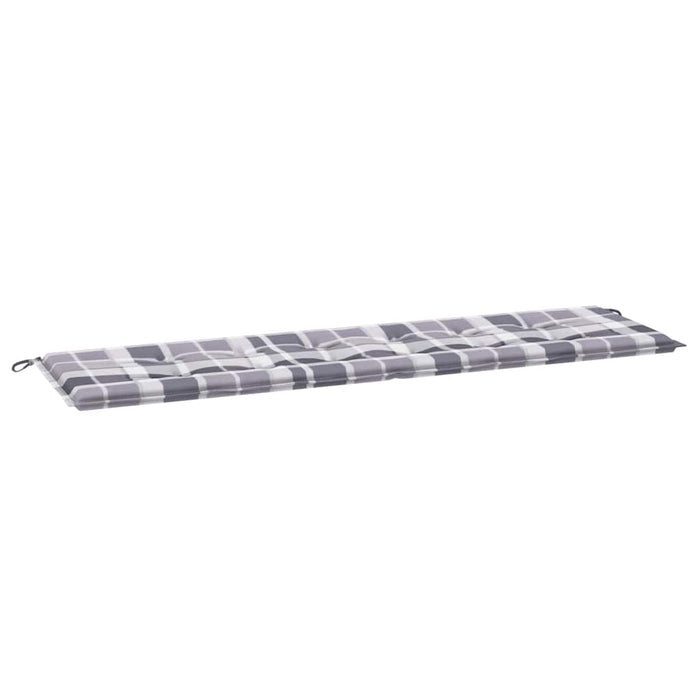 Pernă bancă de grădină, gri carouri, 180x50x4 cm, textil Oxford WALTI