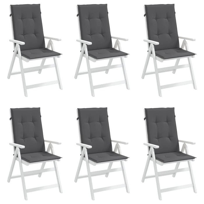 Perne scaun cu spătar înalt, 6 buc. antracit 120x50x3 cm textil - WALTI WALTI