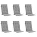 Perne scaun cu spătar înalt, 6 buc., gri, 120x50x3 cm, textil - WALTI WALTI