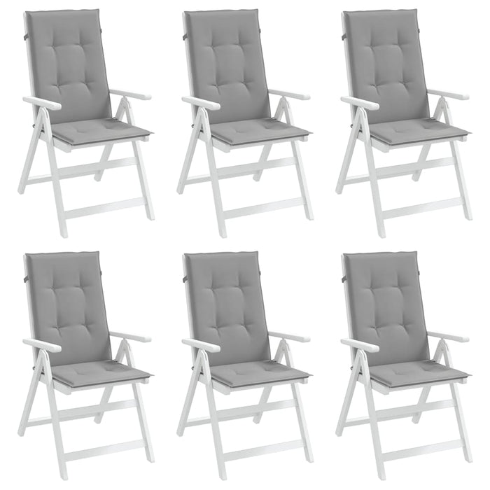Perne scaun cu spătar înalt, 6 buc., gri, 120x50x3 cm, textil - WALTI WALTI