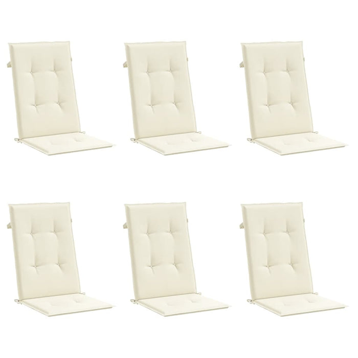 Perne scaun cu spătar înalt, 6 buc., crem, 120x50x3 cm, textil - WALTI WALTI