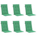 Perne scaun cu spătar înalt, 6 buc., verde, 120x50x3 cm, textil - WALTI WALTI