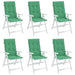 Perne scaun cu spătar înalt, 6 buc., verde, 120x50x3 cm, textil - WALTI WALTI