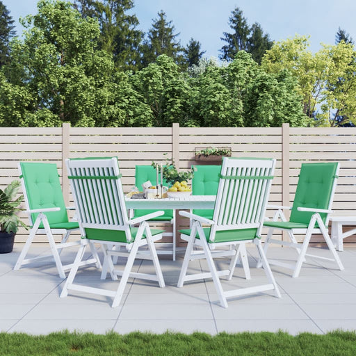 Perne scaun cu spătar înalt, 6 buc., verde, 120x50x3 cm, textil - WALTI WALTI