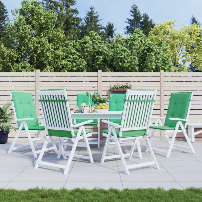 Perne scaun cu spătar înalt, 6 buc., verde, 120x50x3 cm, textil - WALTI WALTI
