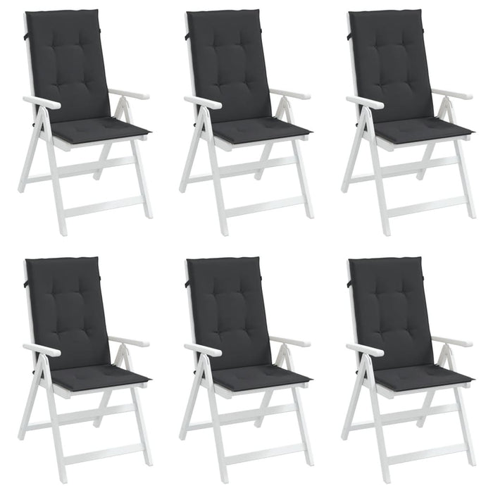 Perne scaun spătar înalt, 6 buc., negru, 120x50x3 cm, textil - WALTI WALTI
