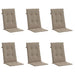 Perne scaun spătar înalt 6 buc., gri taupe, 120x50x3 cm, textil - WALTI WALTI
