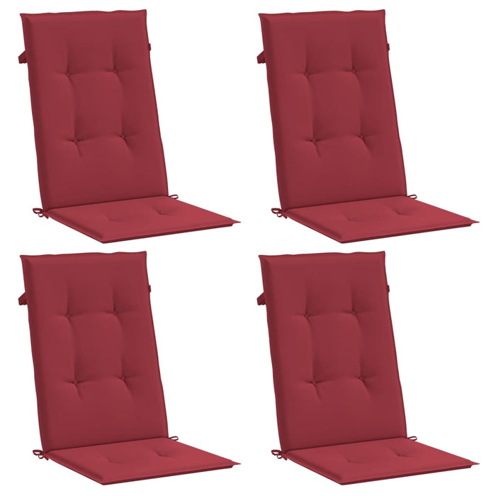 Perne scaun cu spătar înalt, 4 buc., roșu, 120x50x3 cm, textil - WALTI WALTI