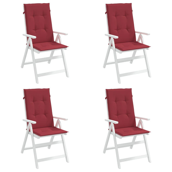 Perne scaun cu spătar înalt, 4 buc., roșu, 120x50x3 cm, textil - WALTI WALTI