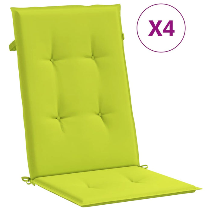 Perne scaun cu spătar înalt, 4 buc., verde, 120x50x3 cm, textil - WALTI WALTI