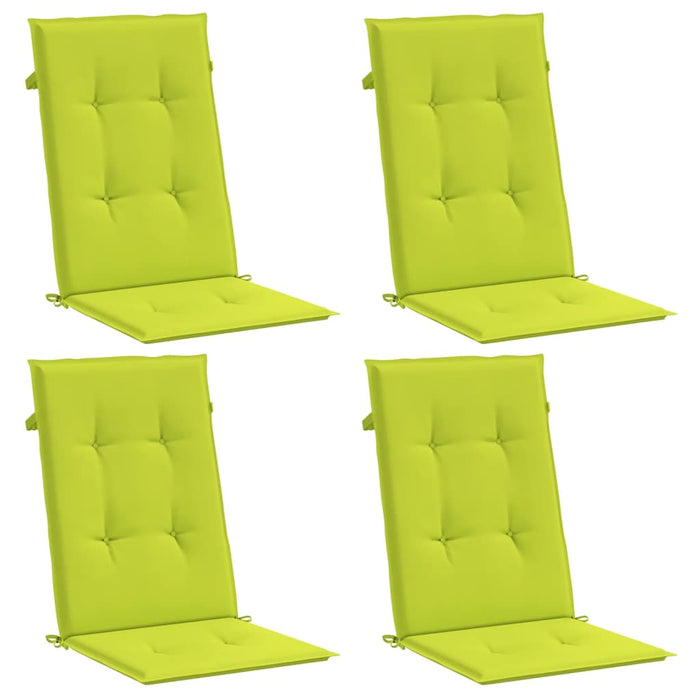 Perne scaun cu spătar înalt, 4 buc., verde, 120x50x3 cm, textil - WALTI WALTI