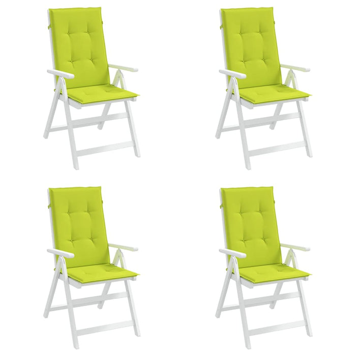 Perne scaun cu spătar înalt, 4 buc., verde, 120x50x3 cm, textil - WALTI WALTI