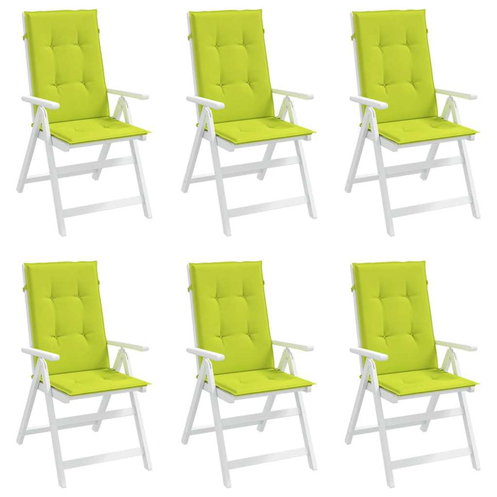 Perne scaun cu spătar înalt, 6 buc., verde, 120x50x3 cm, textil - WALTI WALTI