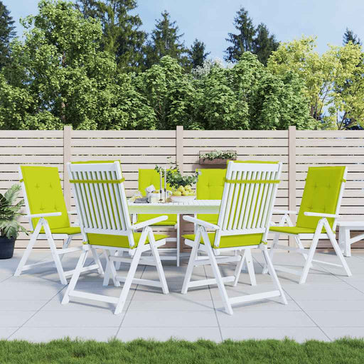 Perne scaun cu spătar înalt, 6 buc., verde, 120x50x3 cm, textil - WALTI WALTI