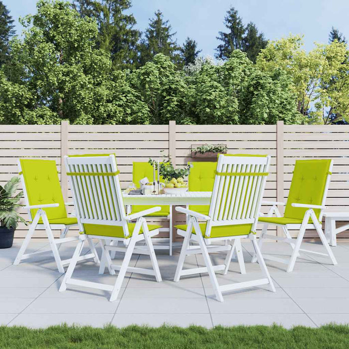 Perne scaun cu spătar înalt, 6 buc., verde, 120x50x3 cm, textil - WALTI WALTI