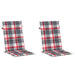 Perne scaun spătar înalt 2 buc. roșu carouri 120x50x3 cm textil - WALTI WALTI
