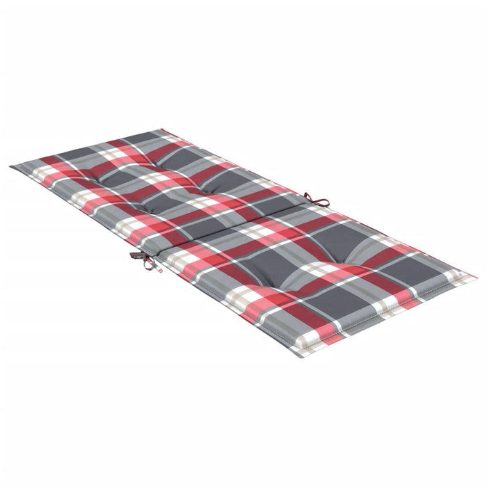 Perne scaun spătar înalt 4 buc. roșu carouri 120x50x3 cm textil - WALTI WALTI