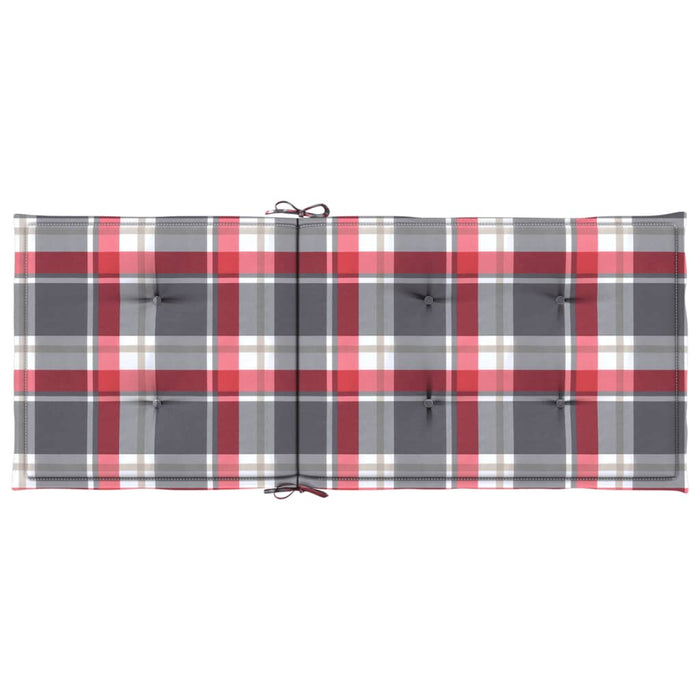 Perne scaun spătar înalt 6 buc. roșu carouri 120x50x3 cm textil - WALTI WALTI