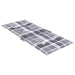 Perne scaun spătar înalt, 6 buc. gri carouri 120x50x3 cm textil - WALTI WALTI
