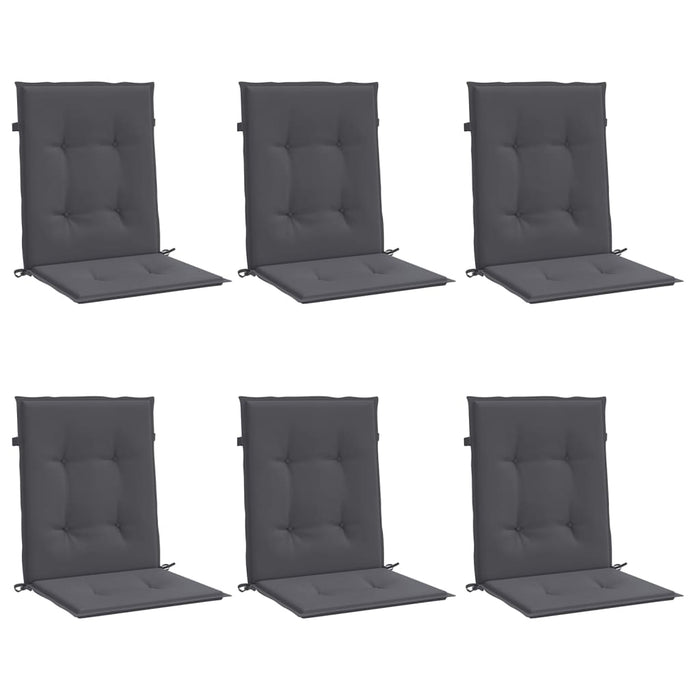 Perne scaun cu spătar mic, 6 buc., antracit, textil oxford - WALTI WALTI