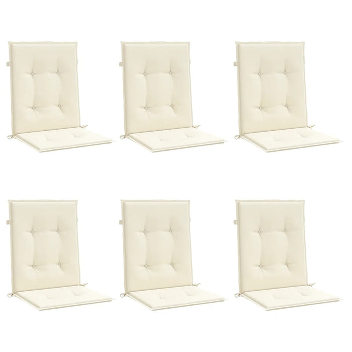 Perne cu spătar mic, 6 buc., crem, 100x50x3 cm, textil oxford - WALTI WALTI