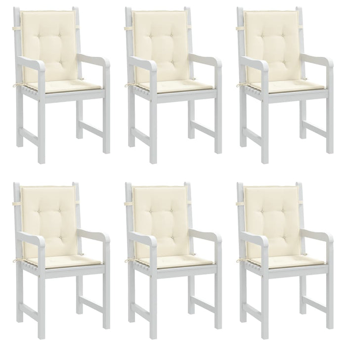 Perne cu spătar mic, 6 buc., crem, 100x50x3 cm, textil oxford - WALTI WALTI