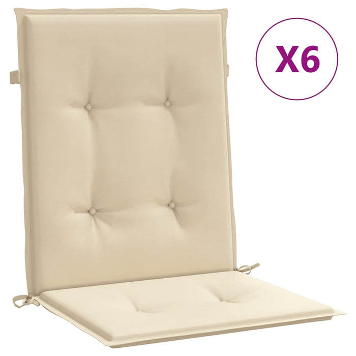 Perne cu spătar mic, 6 buc., bej, 100x50x3 cm, textil oxford - WALTI WALTI