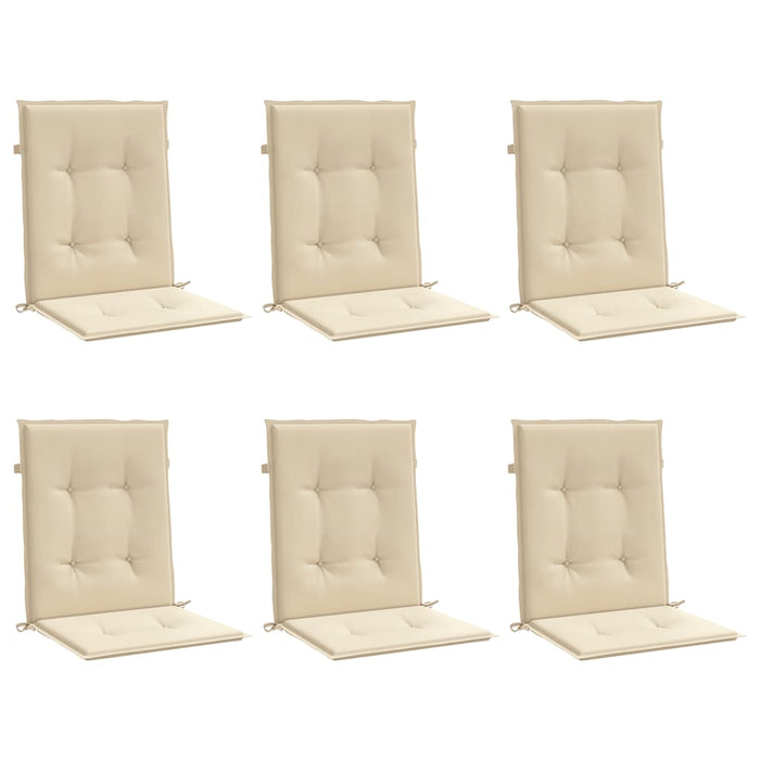Perne cu spătar mic, 6 buc., bej, 100x50x3 cm, textil oxford - WALTI WALTI