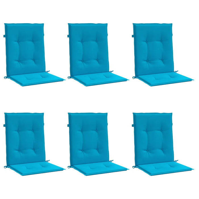 Perne cu spătar mic, 6 buc. albastru 100x50x3 cm textil oxford - WALTI WALTI