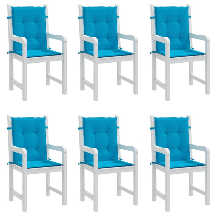 Perne cu spătar mic, 6 buc. albastru 100x50x3 cm textil oxford - WALTI WALTI