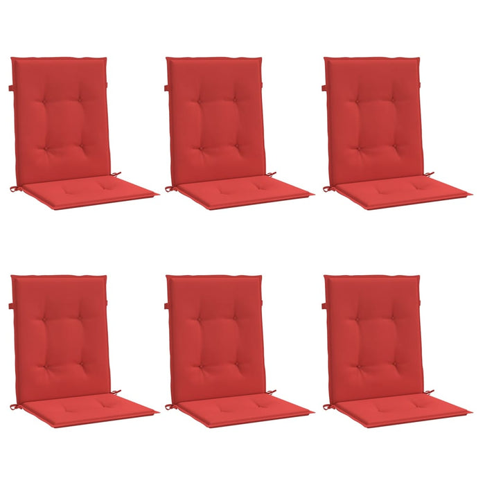 Perne cu spătar mic, 6 buc., roșu, 100x50x3 cm, textil oxford - WALTI WALTI
